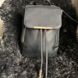 Black mini backpack